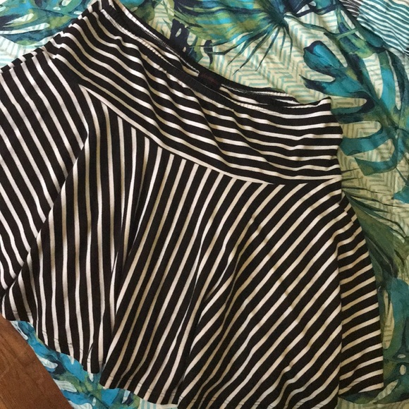 shameless Dresses & Skirts - Black white striped skater skirt large shameless Dresses & Skirts - Black white striped skater skirt large